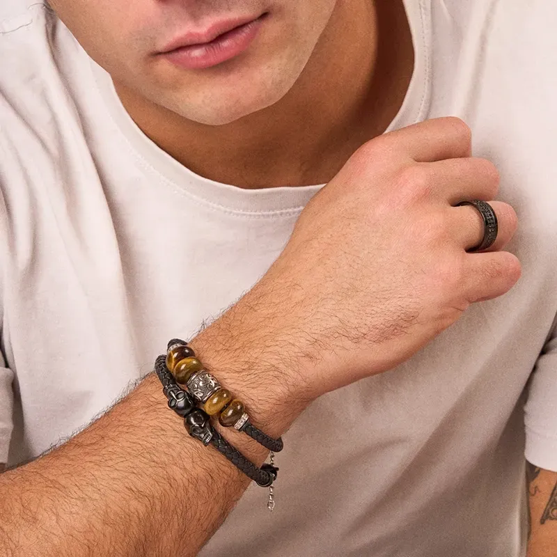 Pulsera Hombre Tiger Plateado | Radiant