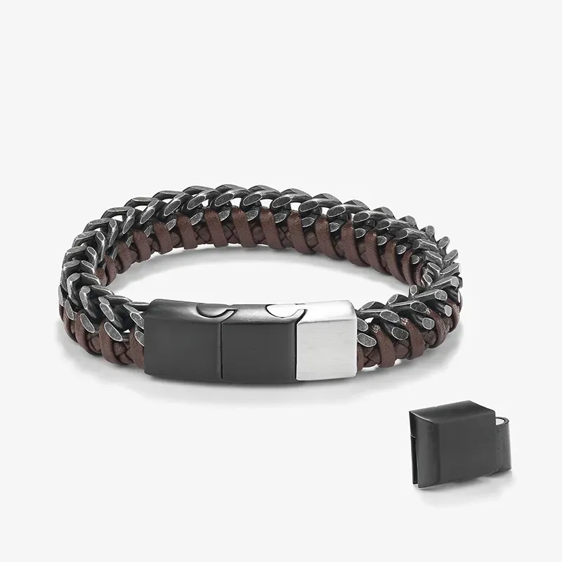 Pulsera Hombre Hunter Leather Marrón