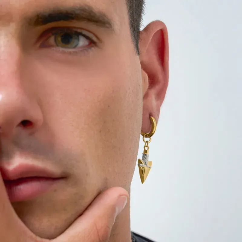 Pendiente Hombre Hunter Arrow Dorado | Radiant