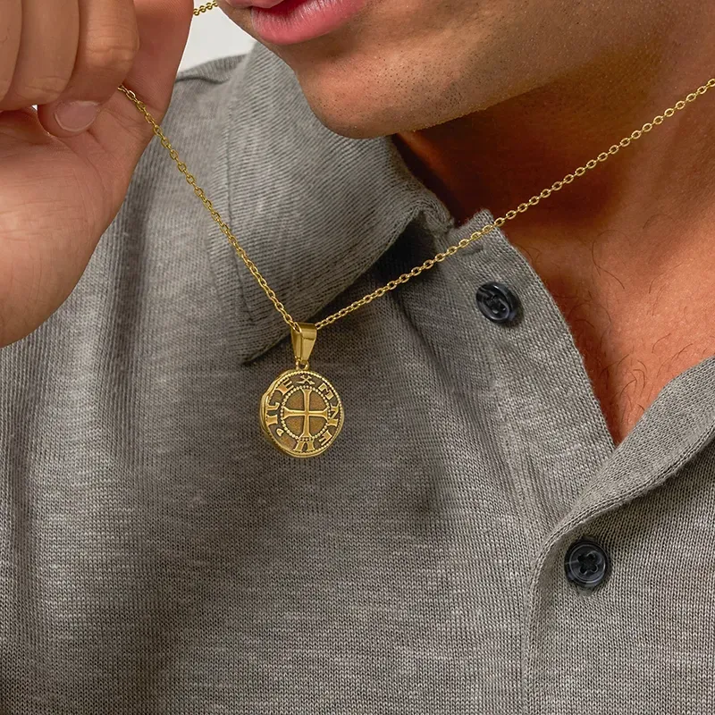 Collar Hombre Strong Moneda Dorado | Radiant