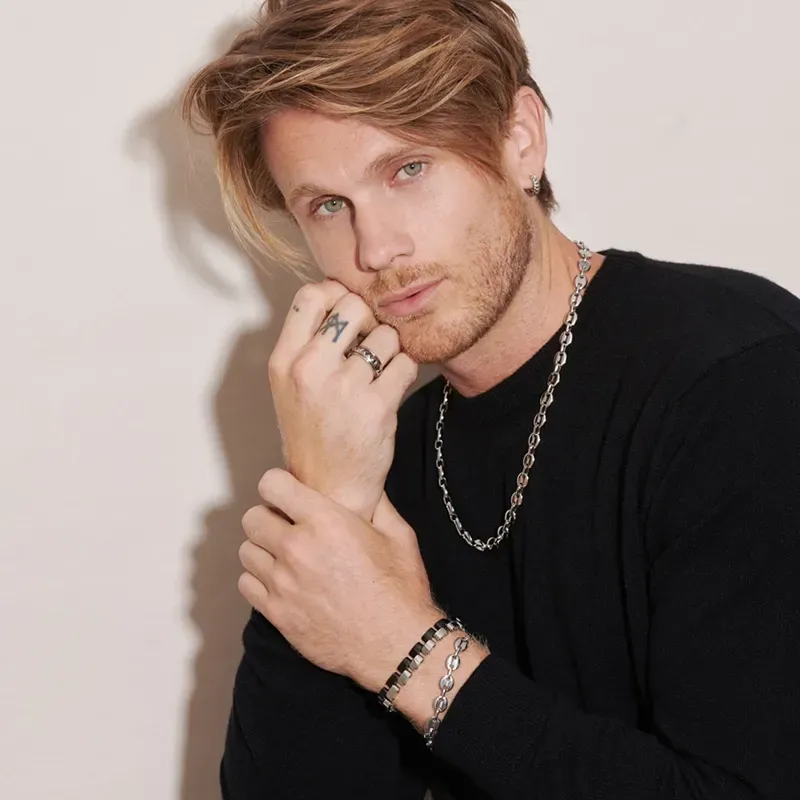 Collar Hombre Calabrote Plateado | Radiant