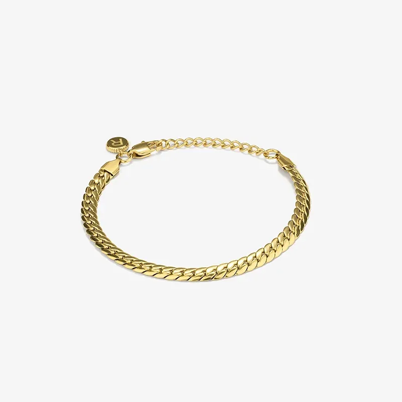 Brazalete Hombre Flat Padlock Oro