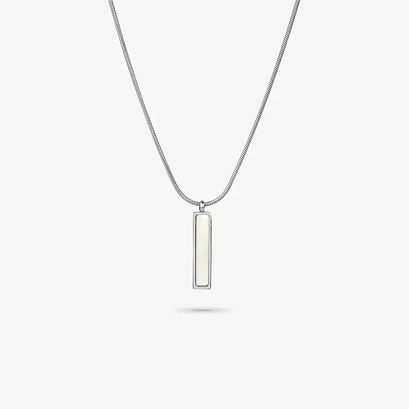 Collar Hombre Strong MOP Plateado | Radiant