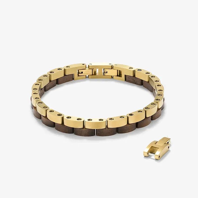 Pulsera Hombre Nature Oro/Wood