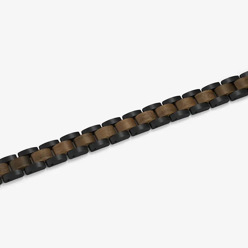 Pulsera Hombre Nature Negro/Wood Multi