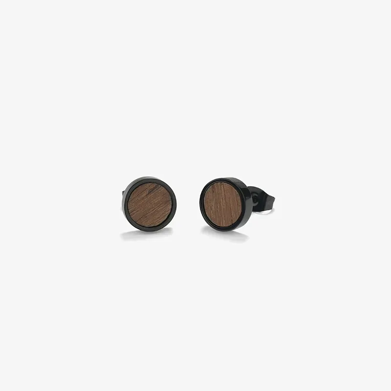 Pendientes Hombre Nature Negro/Wood