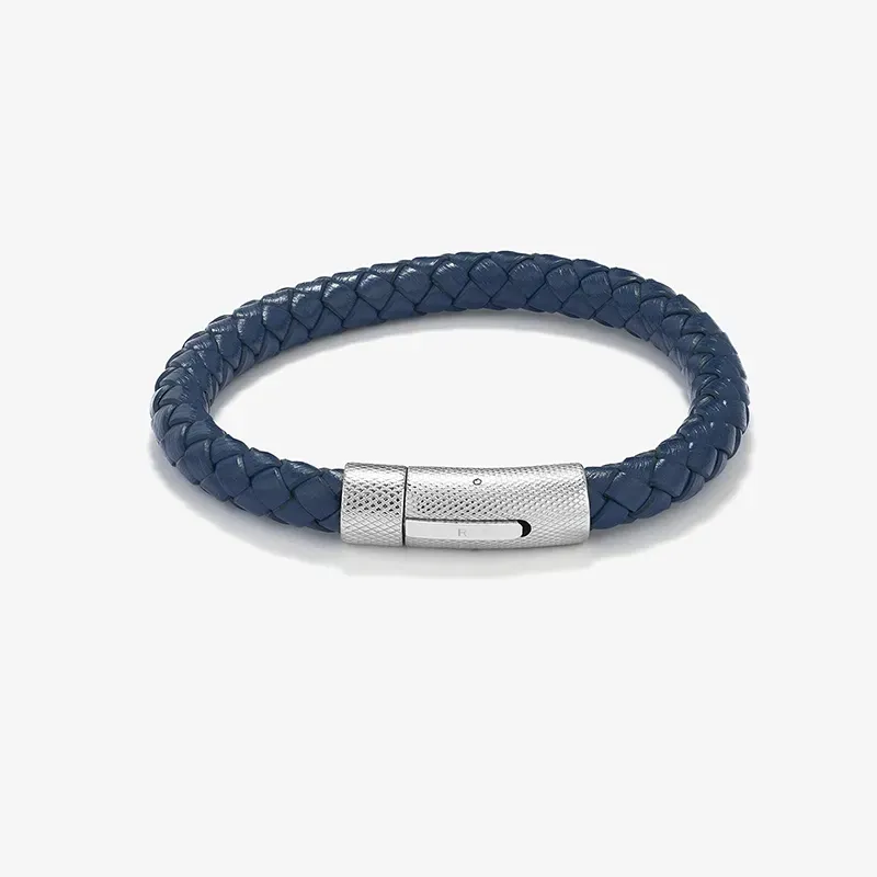 Pulsera Hombre Nature Cuero Azul | Radiant