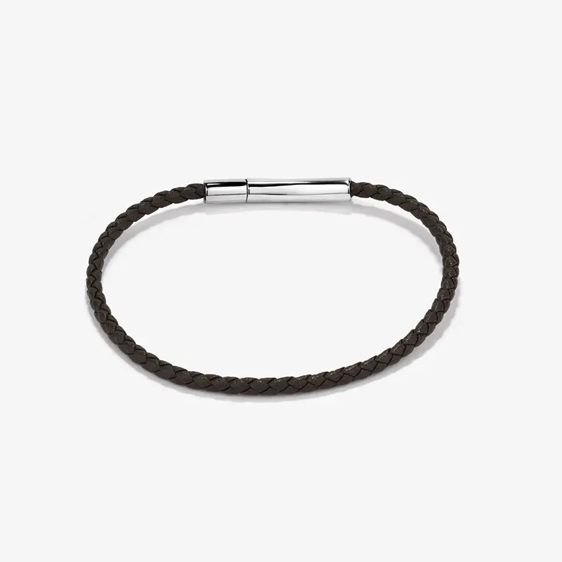 Pulsera Hombre Espiga Thin Marrón | Estilo Discreto y Elegante