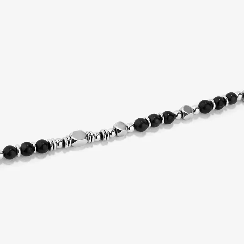 Pulsera Hombre Bali Beads Negro | Diseño Sencillo y Moderno
