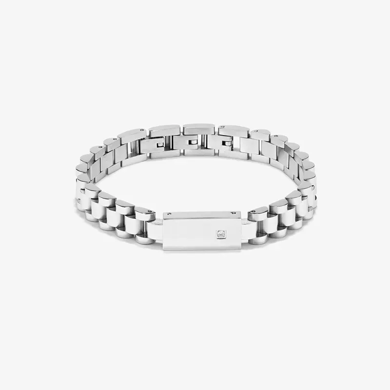 Brazalete Hombre Plata | Eslabones Elegantes y Duraderos