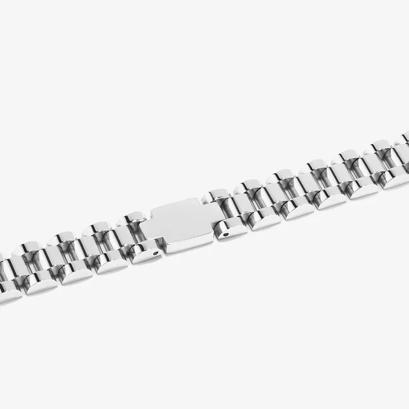 Brazalete Hombre Plata Cross | Eslabones Cruzados con Estilo