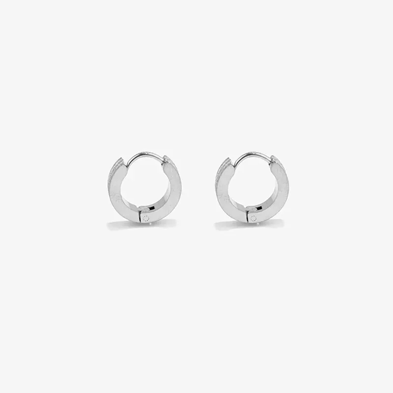 Pendientes Hombre Atlante Loop Plata | Modernos y Atemporales