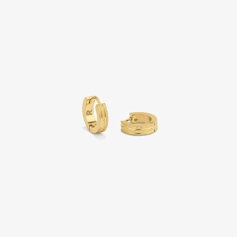 Pendientes Hombre Atlante Loop Oro | Elegancia y Versatilidad