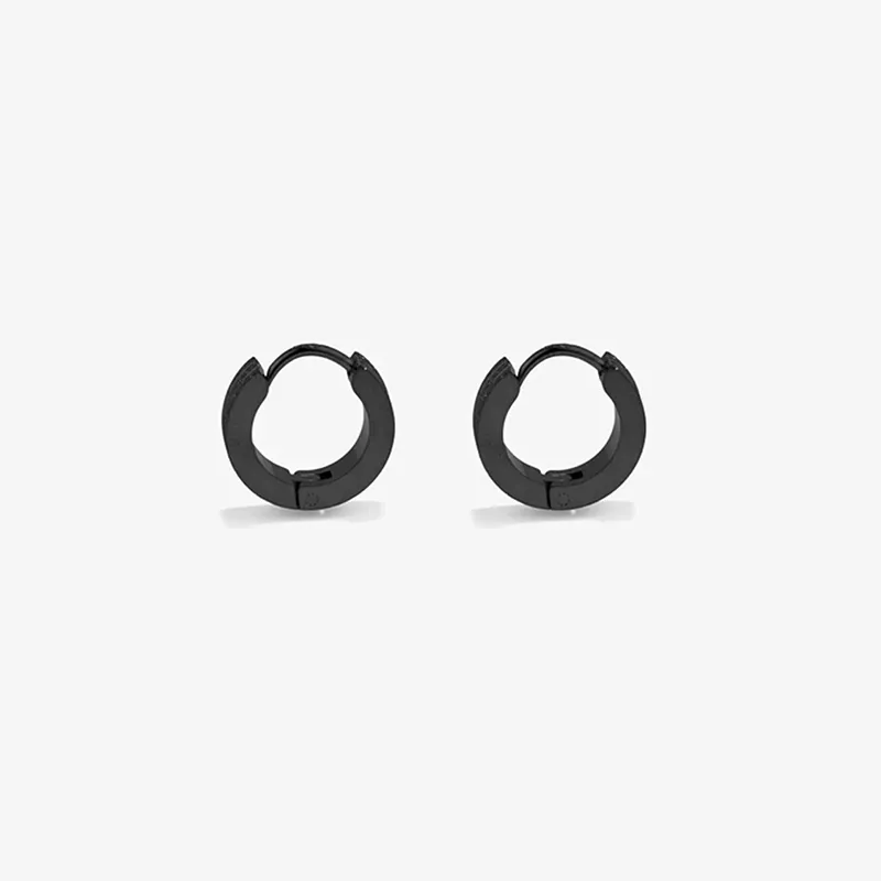 Pendientes Hombre Atlante Loop Negro | Modernidad y Estilo