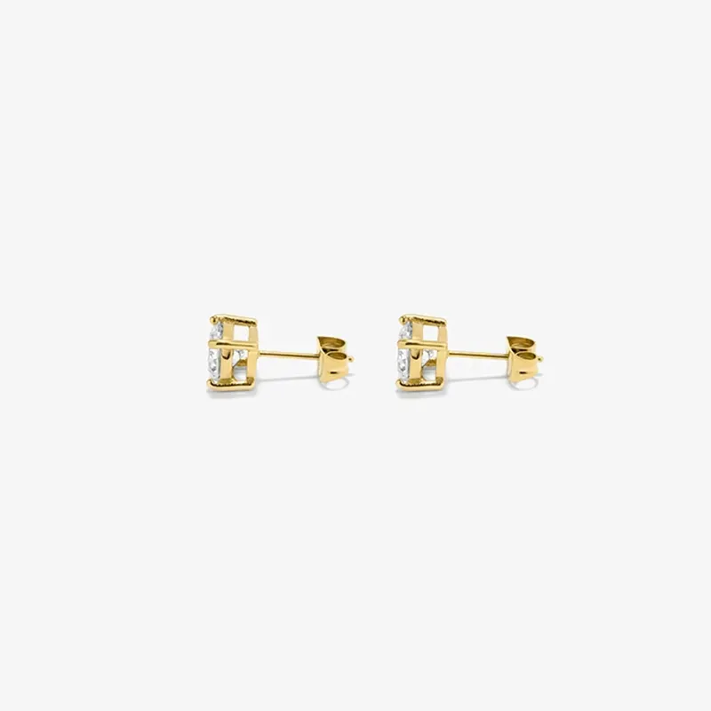 Pendientes Hombre Atlante Diamond Oro | Elegancia Brillante