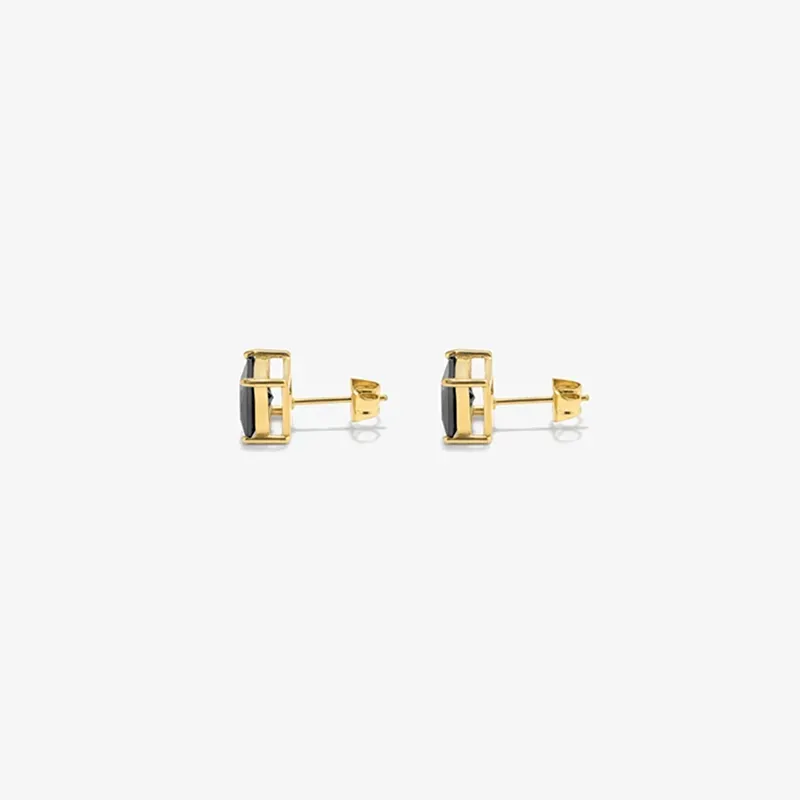 Pendientes Hombre Atlante Onyx Oro | Sofisticación y Elegancia