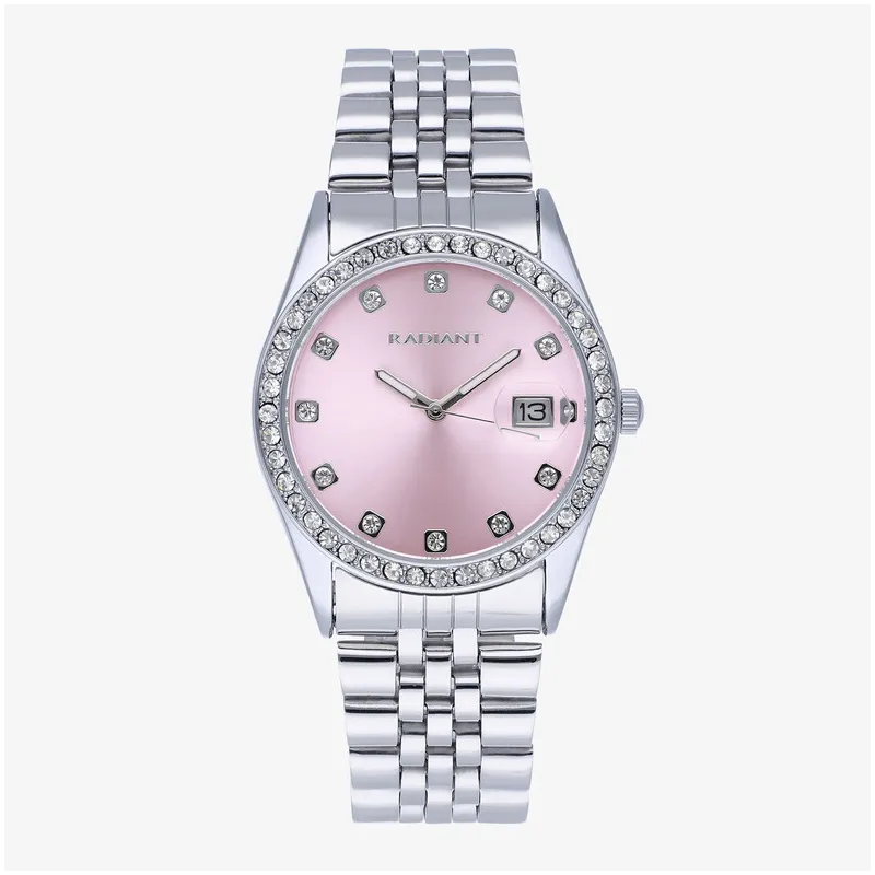 Reloj Mujer Nabya 36MM Pink SS Brazalete, Acero, Dorado Radiant