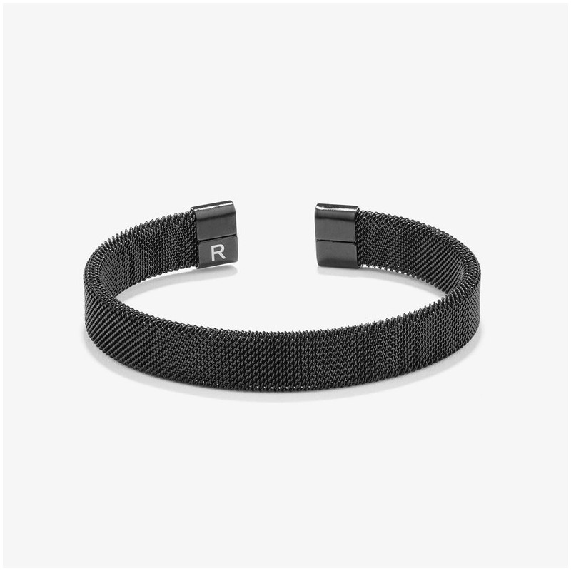 Pulsera Ceramic Semi Bangle Negro BAND Hombre RADIANT Joyas