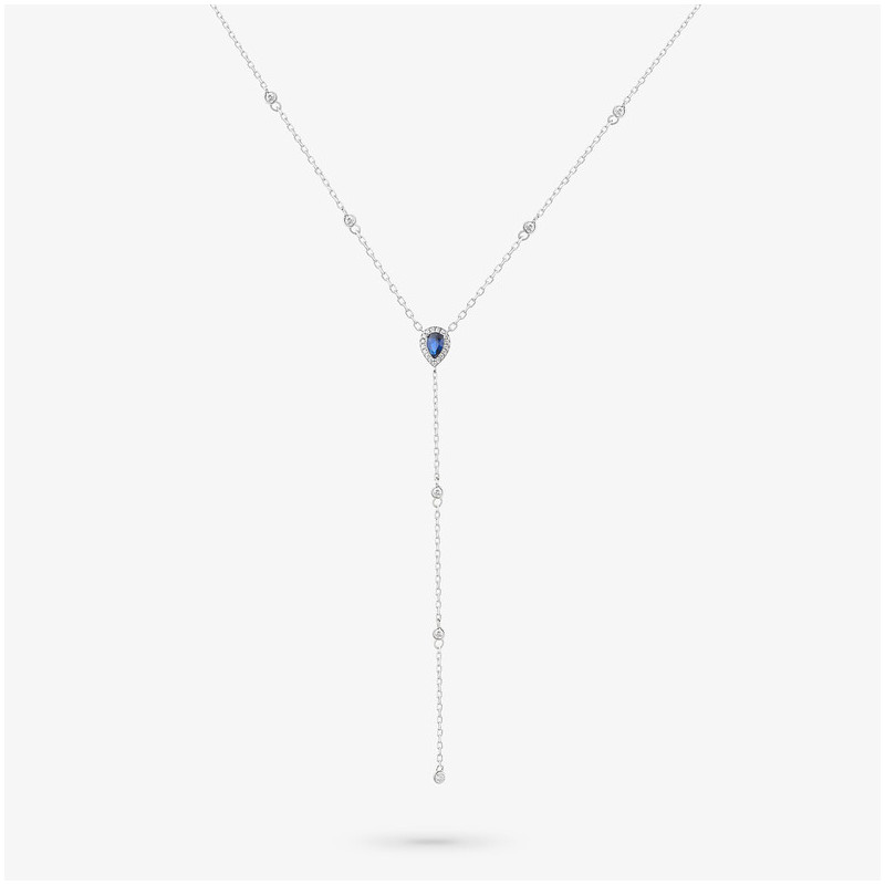 Collar Largo de Plata Circonitas colección CROWN Radiant