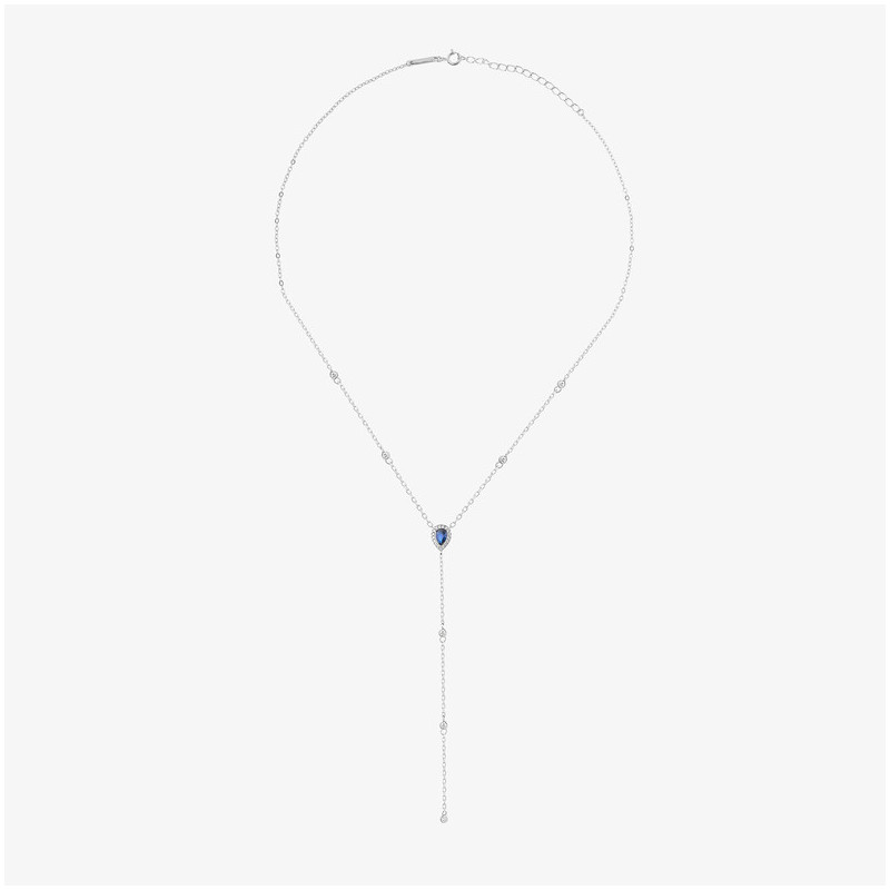 Collar Largo de Plata Circonitas colección CROWN Radiant