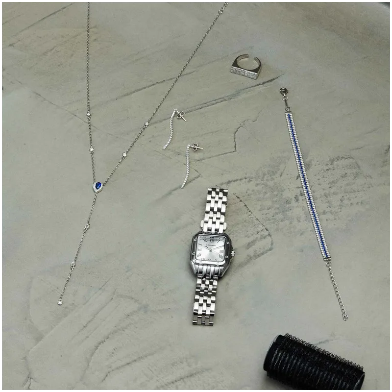 Collar Largo de Plata Circonitas colección CROWN Radiant