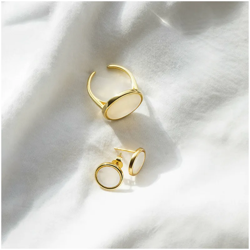 Pendientes de Oro con Perlas MOTHER OF PEARL Radiant