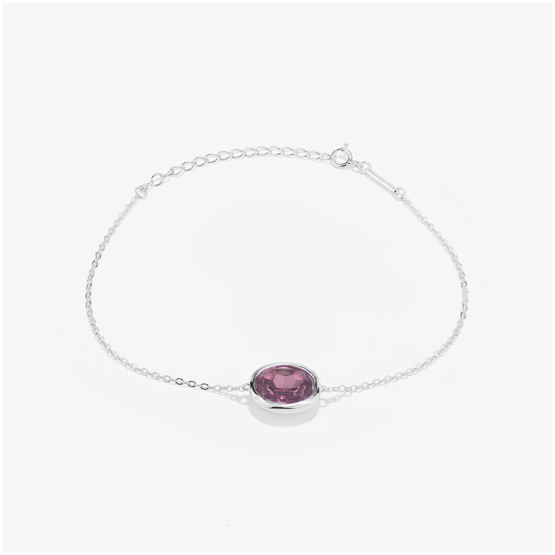 Pulsera de Plata Cristal Lila colección TEXTURES Radiant