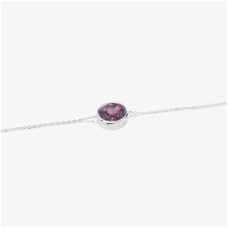 Pulsera de Plata Cristal Lila colección TEXTURES Radiant