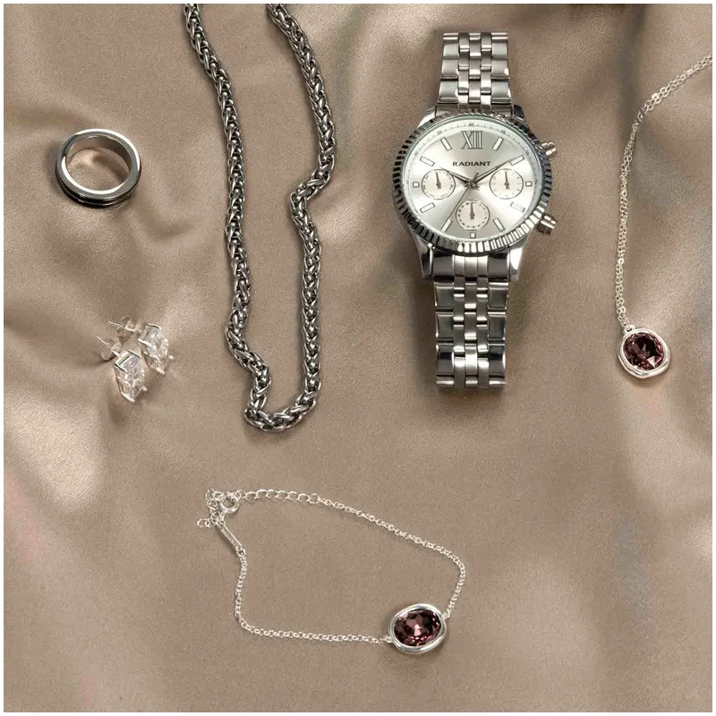 Pulsera de Plata Cristal Lila colección TEXTURES Radiant