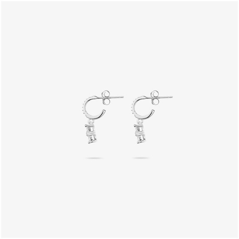 Pendientes de Plata Cristal Blanco colección THE 21TH CENTURY Radiant