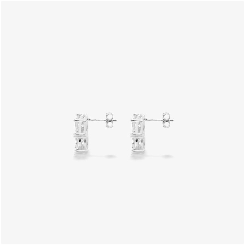 Pendientes de Plata Cristal Blanco colección THE 21TH CENTURY Radiant