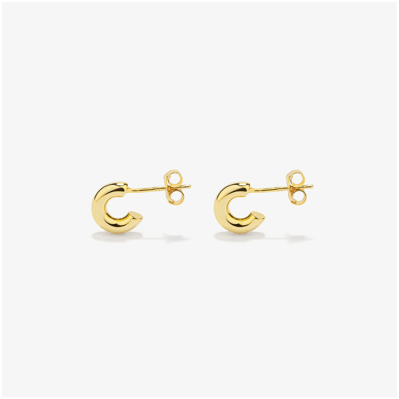 Pendientes de aro pequeños Radiant en oro dorado