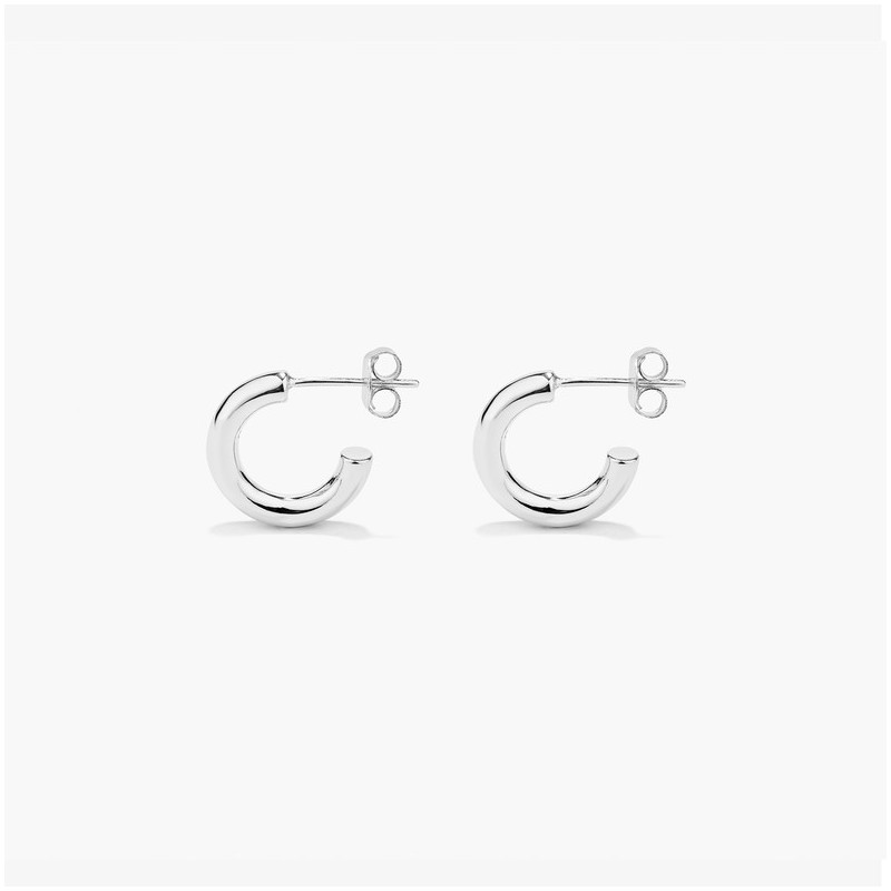 Pendientes de aro de plata Radiant