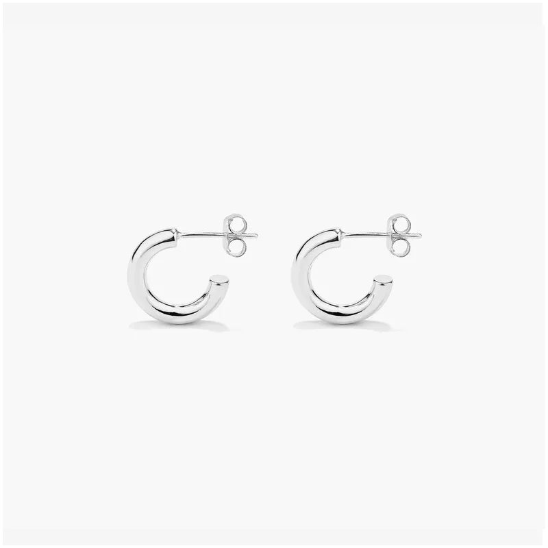Pendientes de aro de plata Radiant
