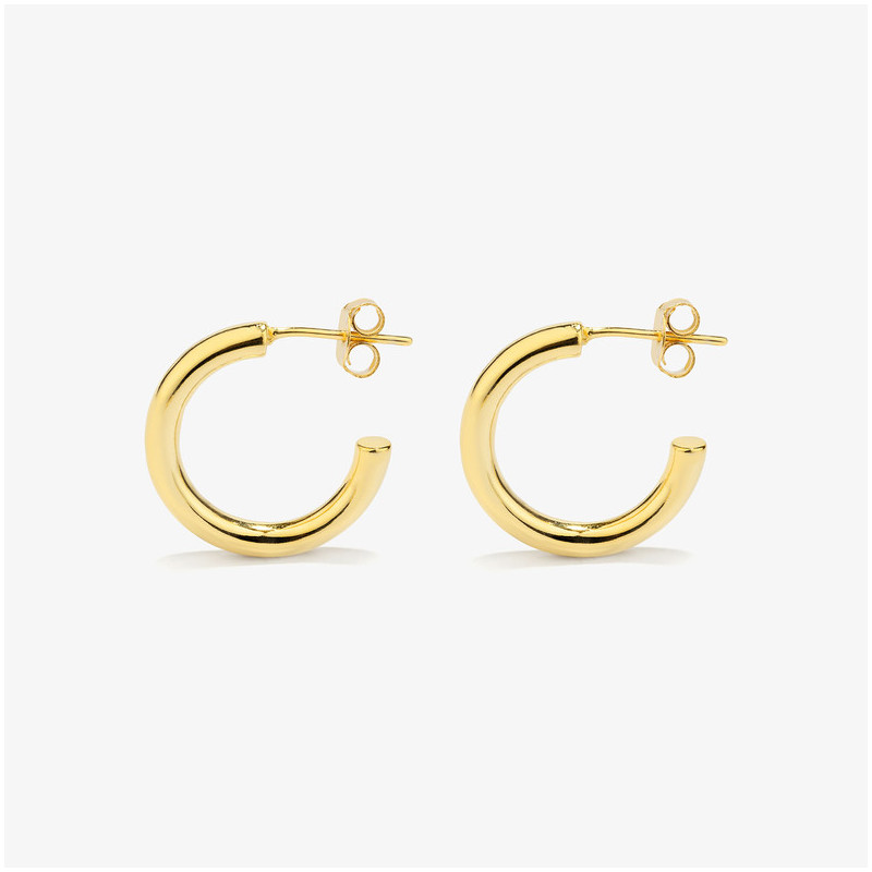 Pendientes de aro grande Radiant en oro dorado