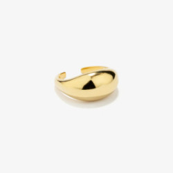 Anillo de volumen Radiant en oro dorado