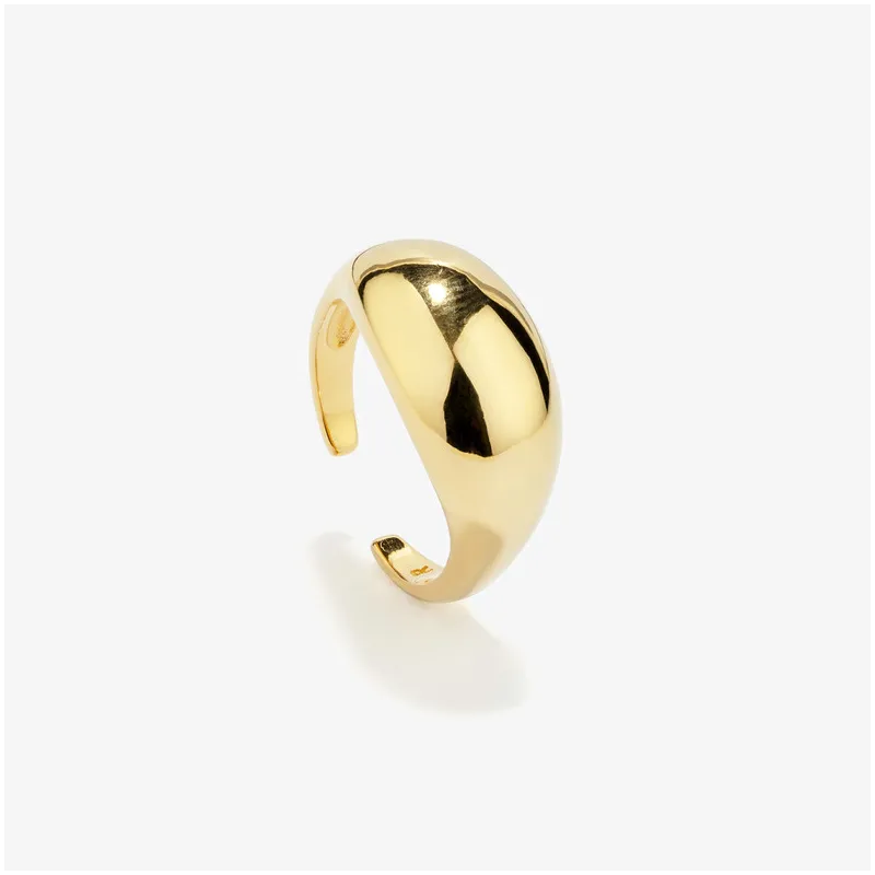 Anillo de volumen Radiant en oro dorado