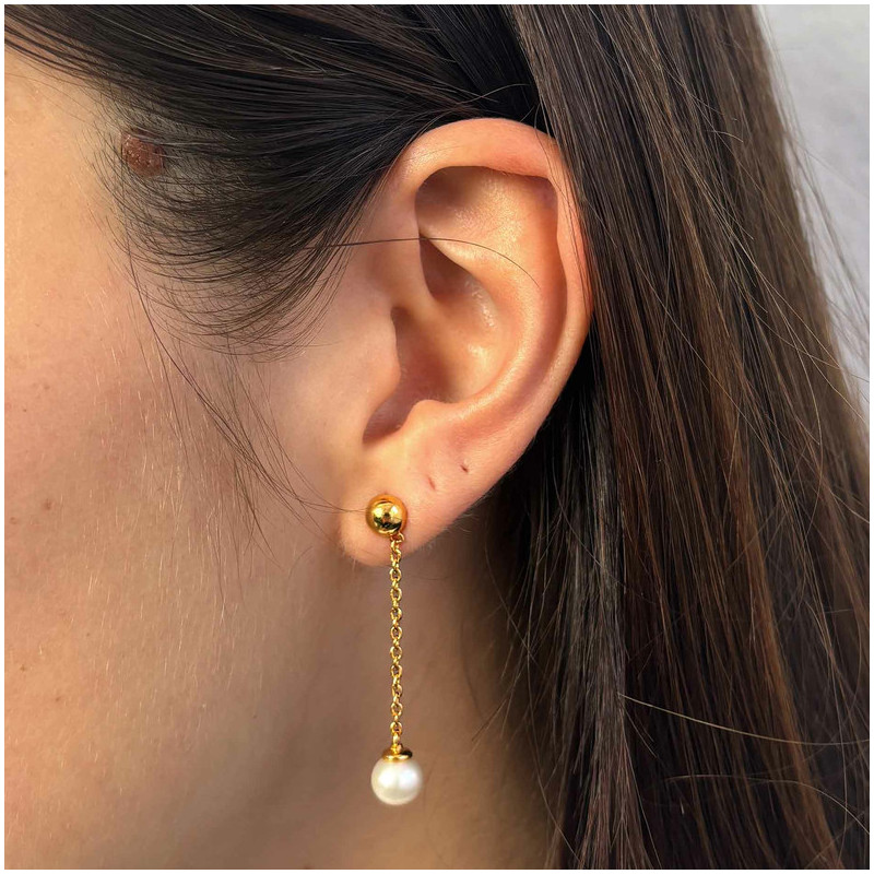 Pendientes Largos con Perla Emily in Paris