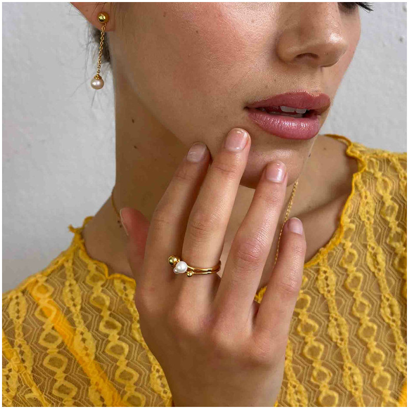 Pendientes Largos con Perla Emily in Paris