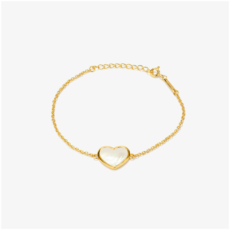 Pulsera Corazón Oro Madreperla