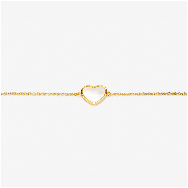 Pulsera Corazón Oro Madreperla