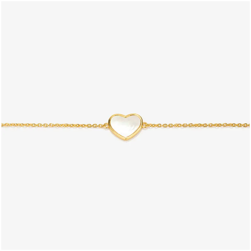 Pulsera Corazón Oro Madreperla