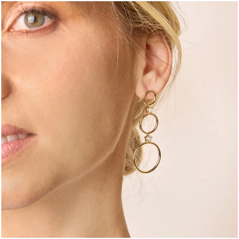 Pendientes Largos Mujer Zendaya Dorados | Diseño Moderno