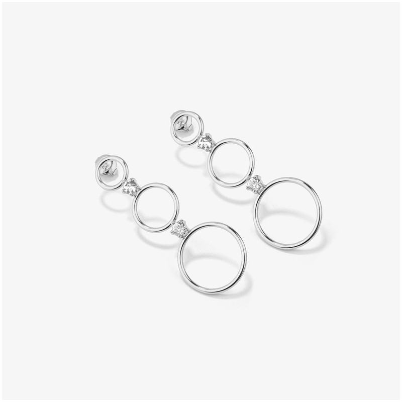 Pendientes Largos Mujer Zendaya Plateados | Diseño Elegante