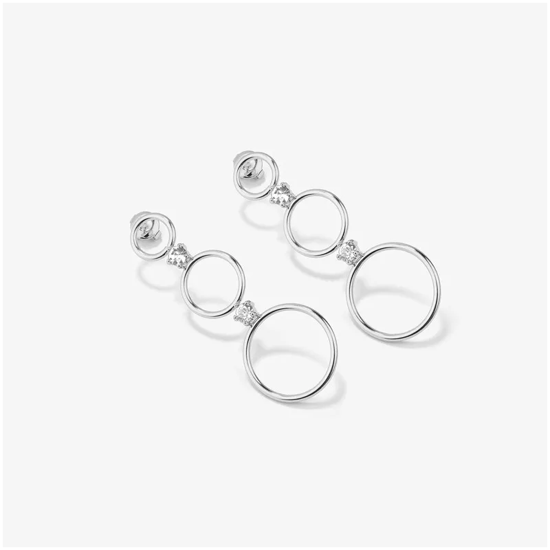 Pendientes Largos Mujer Zendaya Plateados | Diseño Elegante