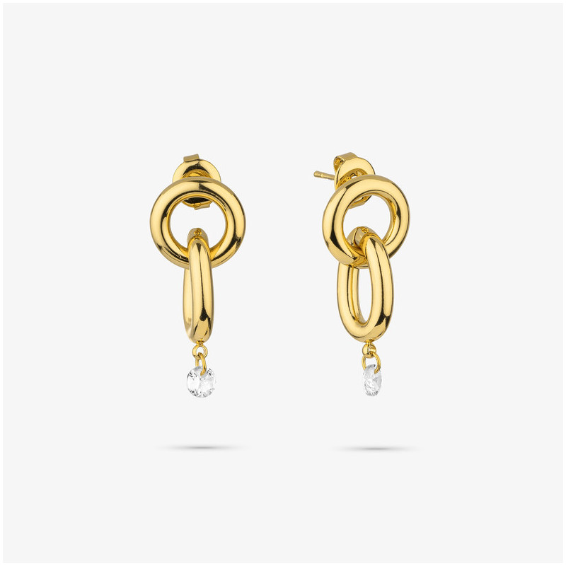 Pendientes Mujer Zendaya Loop Dorados | Diseño con Formas Curvas
