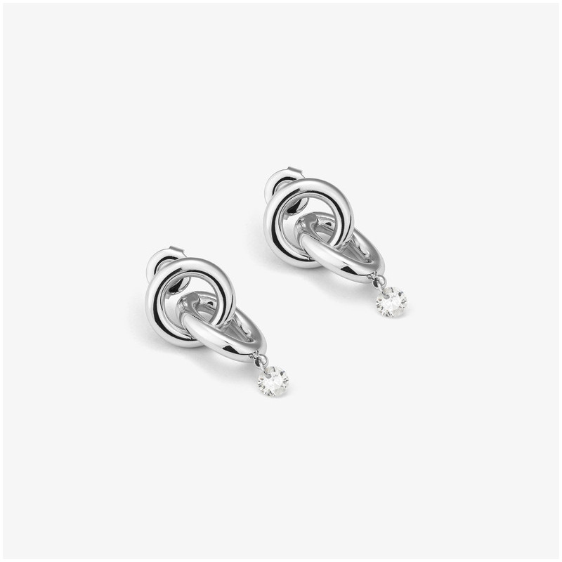 Pendientes Mujer Zendaya Loop Plateados | Diseño Elegante