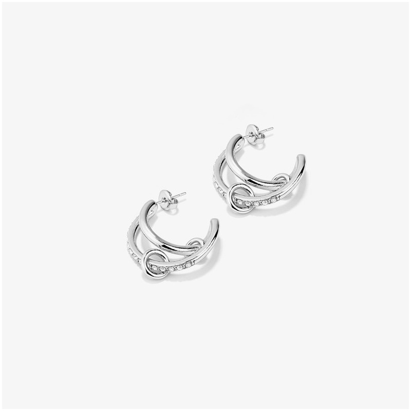 Pendientes Mujer Zendaya Moon Plateados | Diseño Elegante Media Luna