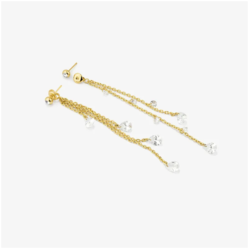 Pendientes Mujer Largos Myfair Dorados | Diseño Elegante con Cadenas