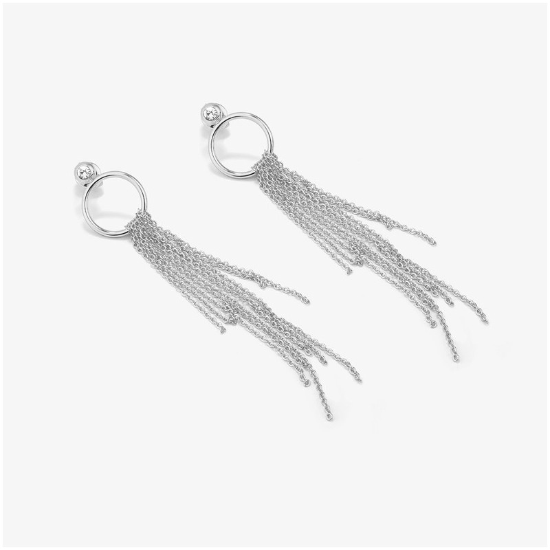 Maxi Pendientes Mujer Myfair Plateados | Diseño Audaz